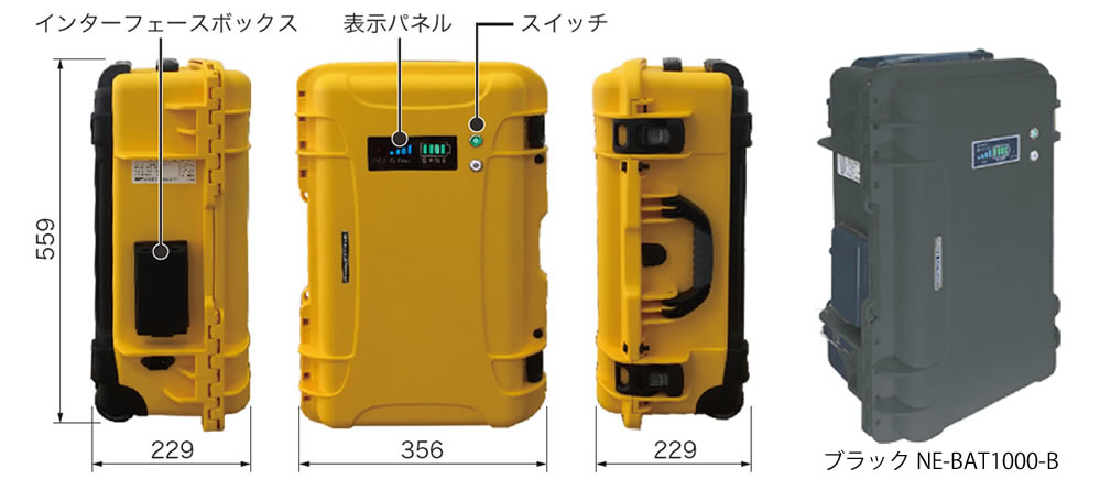 可搬蓄電システム NE-BAT1000-B/Y | ミドリ安全の環境改善機器・喫煙対策