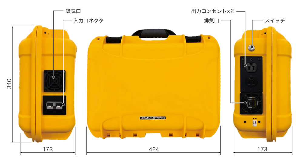 ⾞両接続型電源 寸法